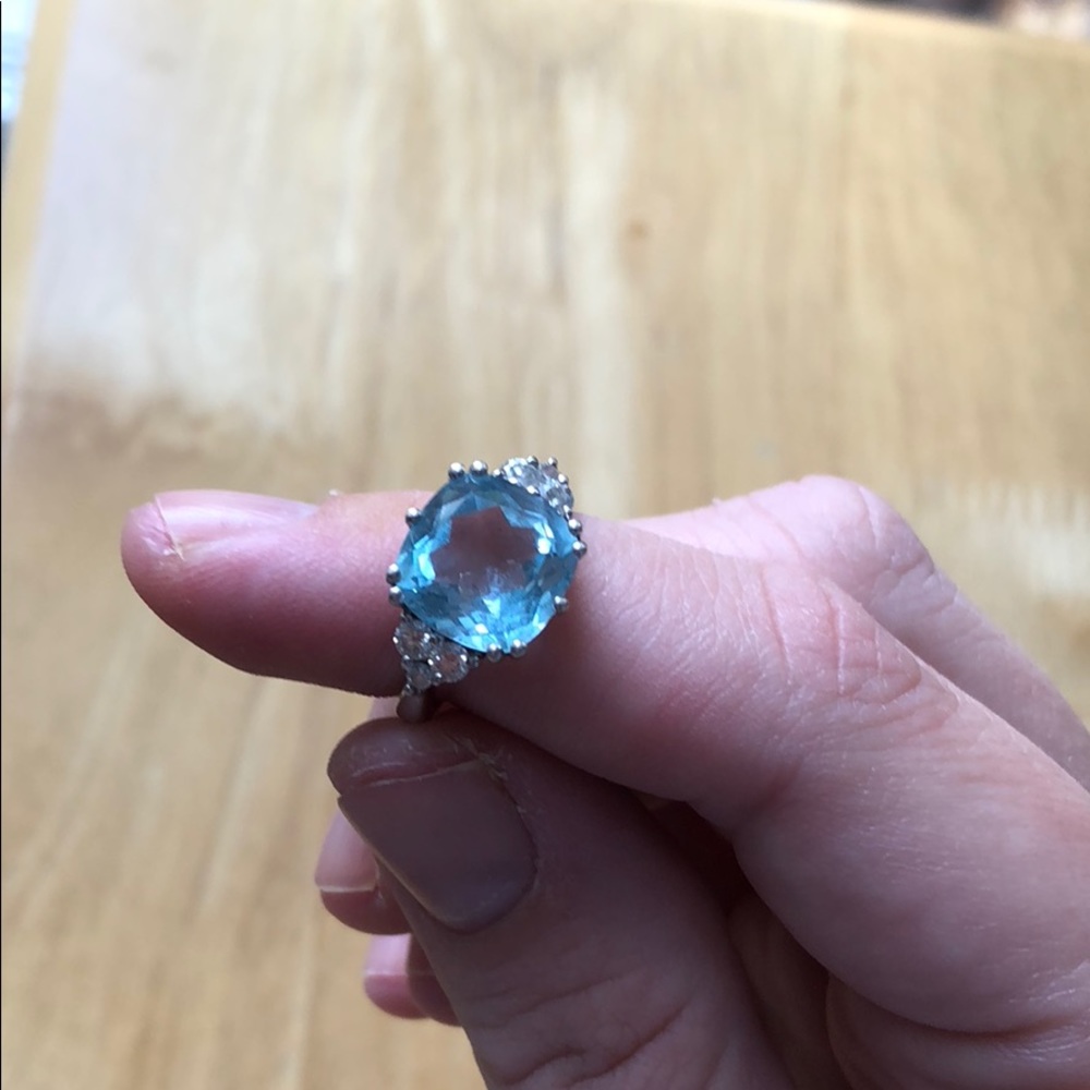 Beautiful blue topaz and sterling silver ring!